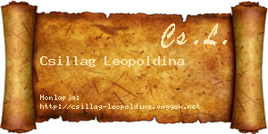 Csillag Leopoldina névjegykártya